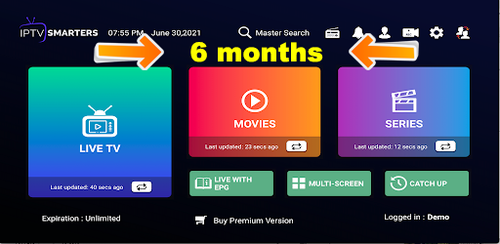 Smart iptv premium 6 months subscription